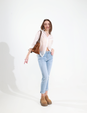 Джинси slim fit з високою посадкою