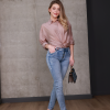 Джинси skinny з високою талією та застібкою на ґудзики