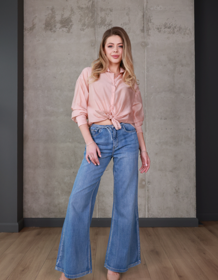 Джинси wide leg з високою посадкою
