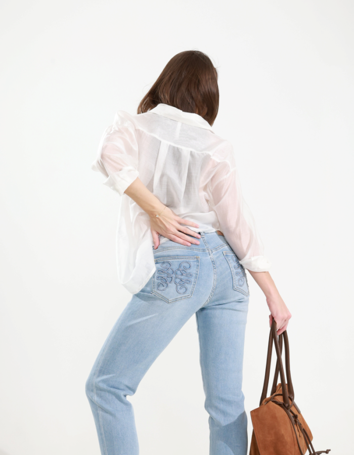 Джинси slim fit з високою посадкою
