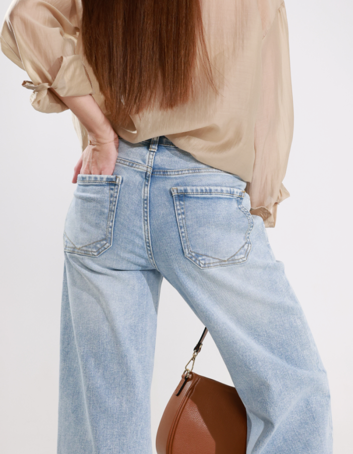 Джинси wide leg з високою посадкою