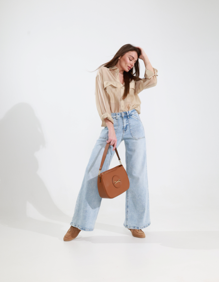 Джинси wide leg з високою посадкою