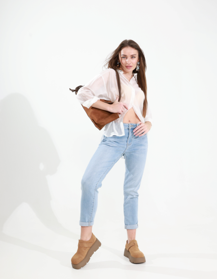 Джинси slim fit з високою посадкою