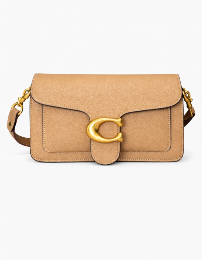 Сумка  з металевою застібкою у стилі Coach