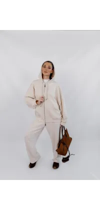 Світшот IMPERIAL з капюшоном молочний, від IMPERIAL