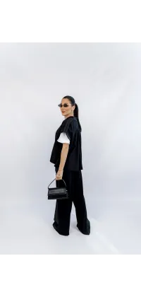 Світшот спорт-шик на блискавці чорний, одяг від Jador