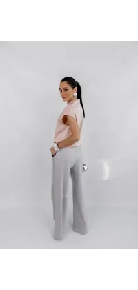 Сатинова блуза у ніжно рожевому відтінку, одяг від Jador