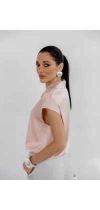 Сатинова блуза у ніжно рожевому відтінку, від IMPERIAL