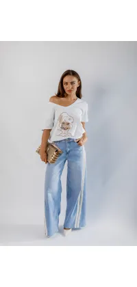 Джинси з принтом, від QUEEN HEARTS