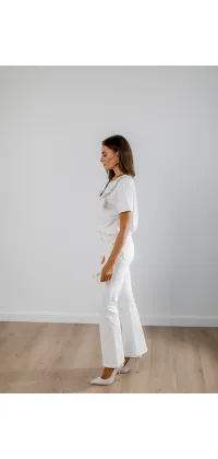 Джинси з французького деніму. Колір: Білий