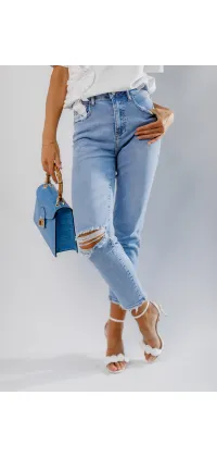 Французькі джинси skinny. Колір: Блакитний