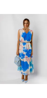 Сукня з французького шифону. Колір: Блакитний