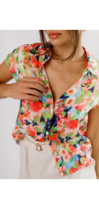 Блуза з флорестичним принтом, одяг від Jador