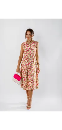 Французька сукня котон. Колір: Різнокольоровий