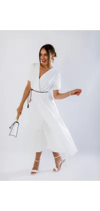 Сукня з V - подібним вирізом. Колір: Білий