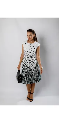 Французька сукня в горох. Колір: Білий