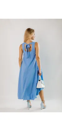 Літня блакитна сукня Імперіал. Колір: Блакитний