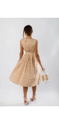 Сукня V-подібний виріз. Колір: Бежевий