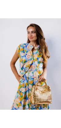 Костюм з спідницею. Колір: Жовтий