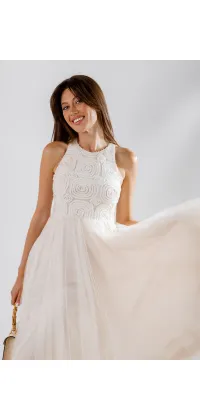 Сукня з італійського фатину. Колір: Бежевий