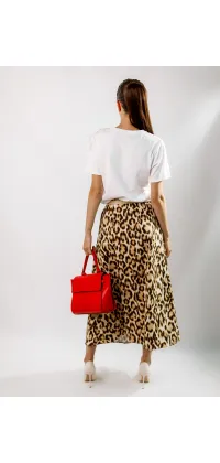 Леопардова спідниця IMPERIAL. Доступні розміри: XS, S, L