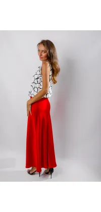 Італійська спідниця максі. Колір: Червоний