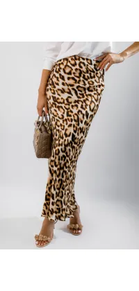 Сатинова спідниця з леопардовим принтом, від IMPERIAL