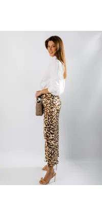 Сатинова спідниця з леопардовим принтом, зображення