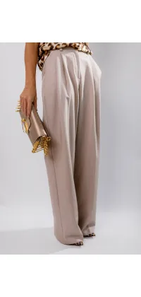 Бежеві брюки з вставкою. Колір: Бежевий