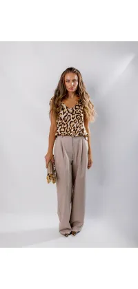 Бежеві брюки з вставкою. Доступні розміри: M