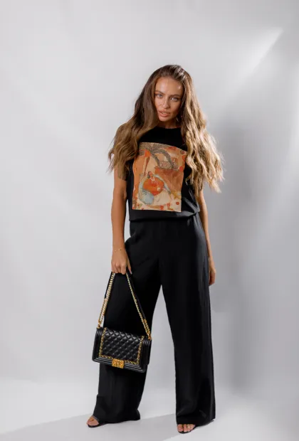 Льняні чорні штани