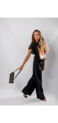 Льняні чорні штани, одяг від Jador