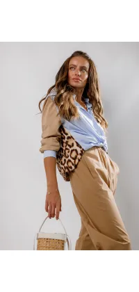 Бежеві котонові штани, одяг від Jador