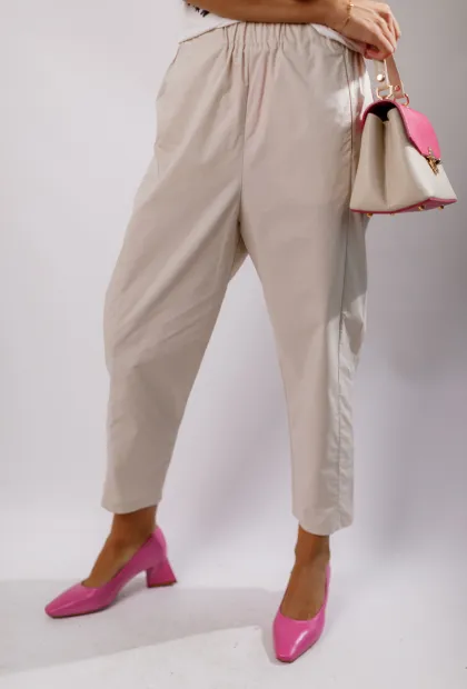 Кремові котонові штани