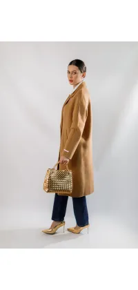 Французьке пальто 70% шерсті. Колір: Коричневий