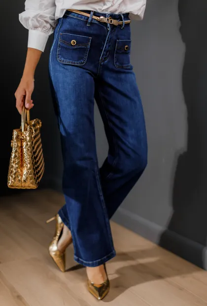 Французькі джинси з великими  передніми кишенями