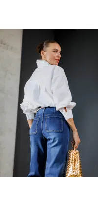 Французькі джинси з великими  передніми кишенями. Доступні розміри: 