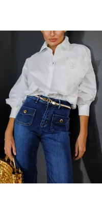 Французькі джинси з великими  передніми кишенями, одяг від Jador