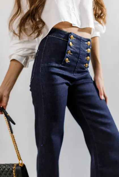 Джинси з золотим декором