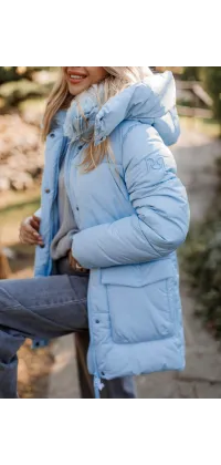 Блакитна зимова куртка. Доступні розміри: 