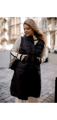 Французька безрукавка в стилі MaxMara. Колір: Чорний