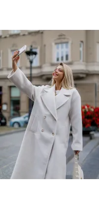 Італійське пальто oversize. Доступні розміри: XS, S, M