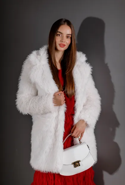 Шуба з преміального еко-хутра