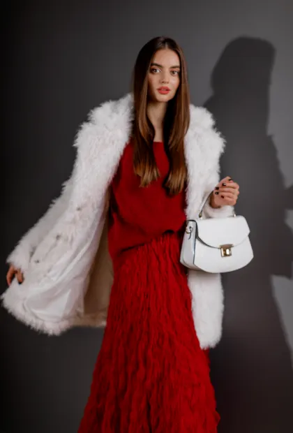 Шуба з преміального еко-хутра