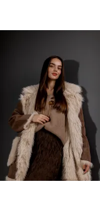 Дублянка з преміальної замші. Колір: Коричневий