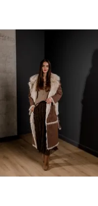 Дублянка з преміального екохутра та замші від французького виробника, одяг від Jador