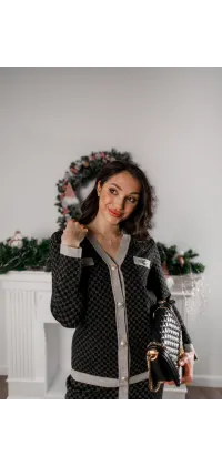 Трикотажний костюм преміальної якості. Колір: Чорний