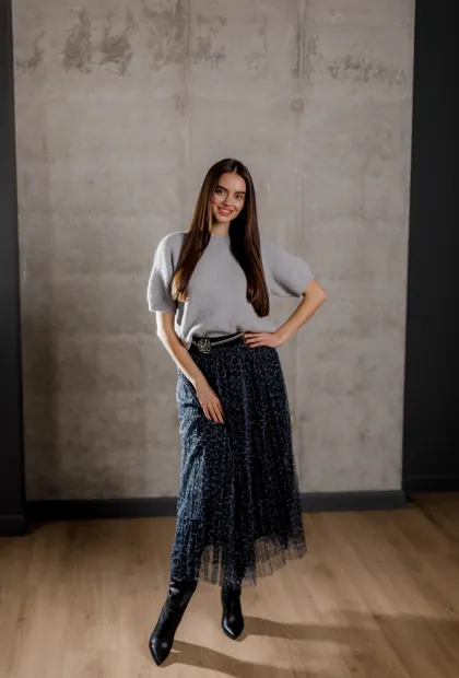 Леопардова спідниця плісе