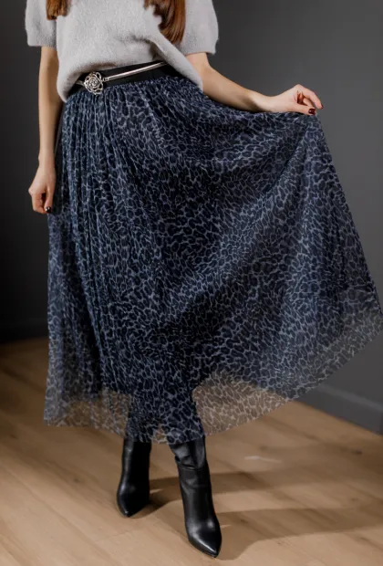 Леопардова спідниця плісе