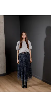 Леопардова спідниця плісе. Доступні розміри: Tu